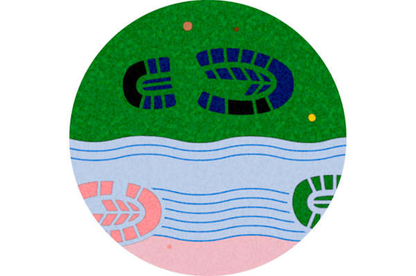 Wandern Spuren in der Natur