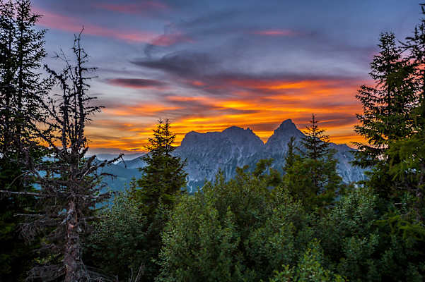 Admonter Kalbling, Sparafeld, Reichenstein und Totenköpfl vom Spielkogel aus fotografiert 