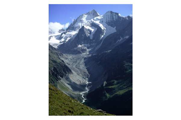 Der Zinalgletscher vor Dent Blanche und Grand Cornier