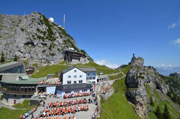 Die Bergstation am Wendelstein in Bayern