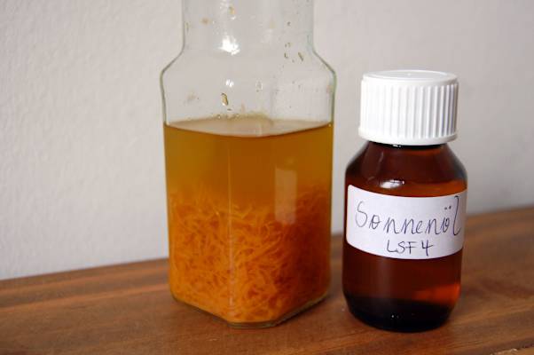 Selbstgemachtes Sonnenöl