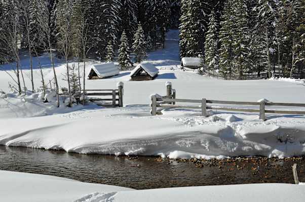 Idyllisch präsentiert sich der Winter im Talschluss von Göriach.