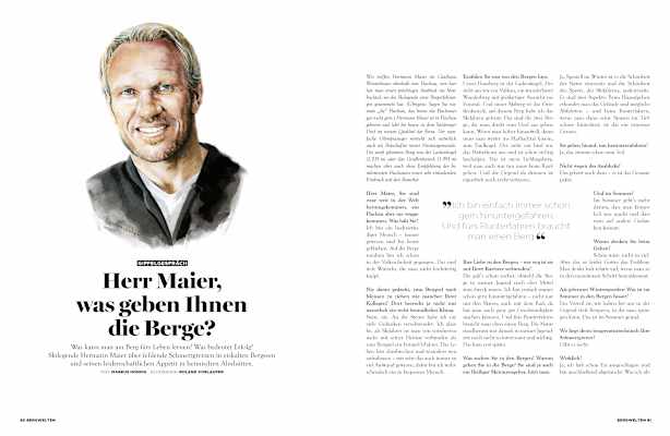 Bergwelten Magazin: Gipfelgespräch mit Hermann Maier