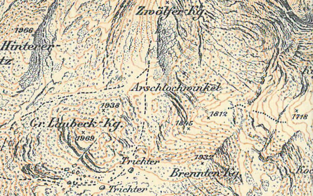 Karte 1915: Arschlochwinkel