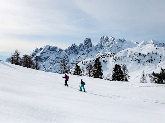 Schneeschuhwanderung Strudelkopf Südtirol Dolomiten