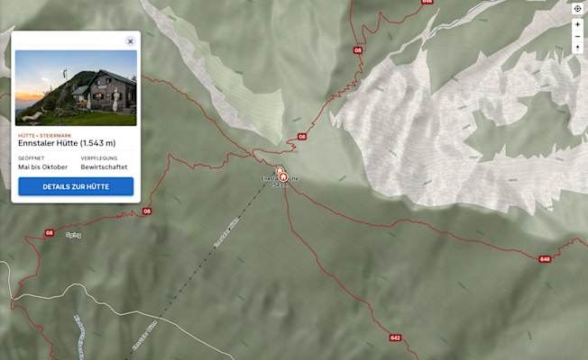 Bergwelten Hütten-Suche