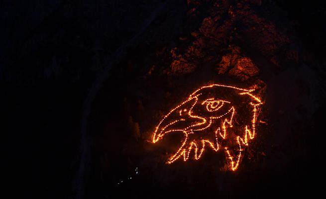 Sonnwendfeuer auf der Zugspitze