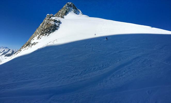 Abfahrt von der Hollandia Hütte
