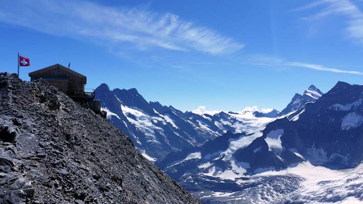 Panorma auf der Mittellegihütte