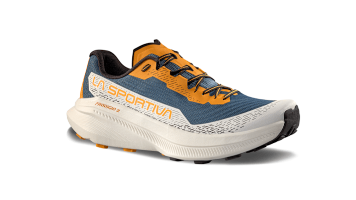 Der Prodigio 2 von La Sportiva in der Farbe Hurricane/Chalk für Herren.