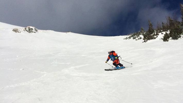 Skitour auf den Waxriegel am Schneeberg: Abfahrt über die „Kuhplagge“