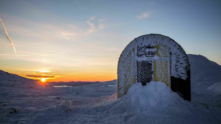 Fleischer-Biwak: Sonnenaufgang am Hochschwab in der Obersteiermark