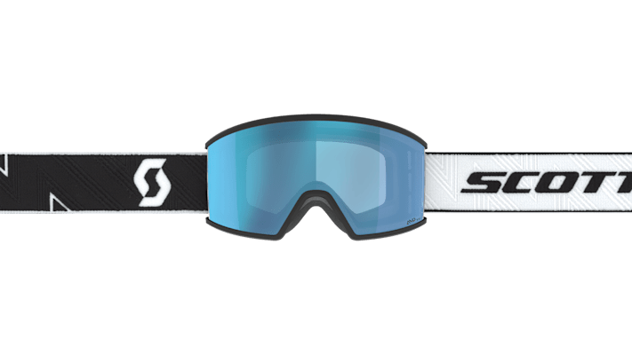 Scott Ambit Skibrille mit modernem Design, breitem Sichtfeld und Amplifier-Technologie für verbesserte Kontraste und klare Sicht.
