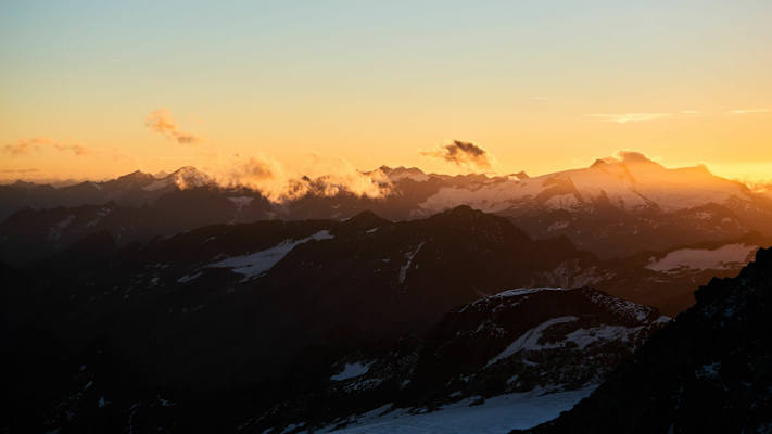 Sonnenuntergang von der Erzog-Johann Hütte