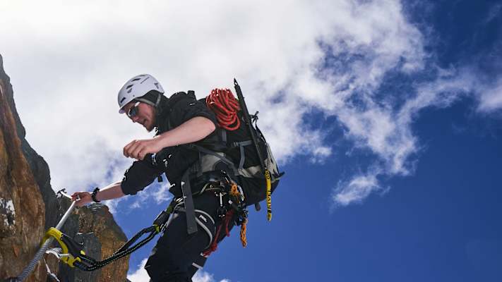 Noch ein kurzes Stück Klettersteig…