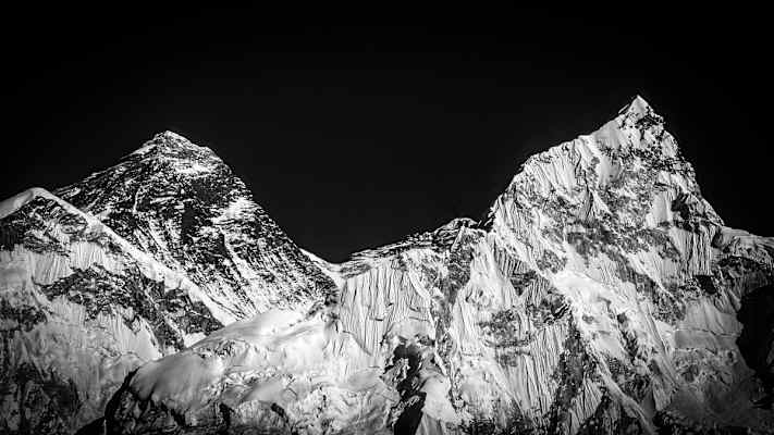 Himalaya in Schwarzweiß