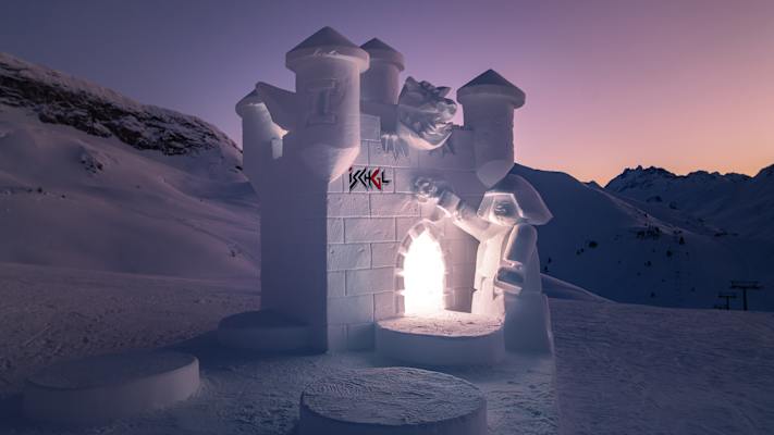 Eisige Kunst in der Silvretta Arena.