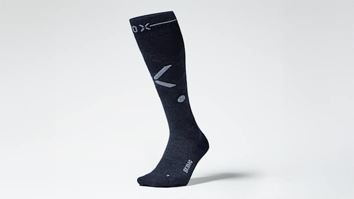 Merino Skiing Socks für Herren in der Farbe Navy White.