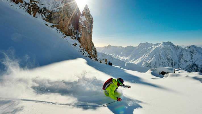 Powdern bei Ischgl in der Silvretta in Tirol