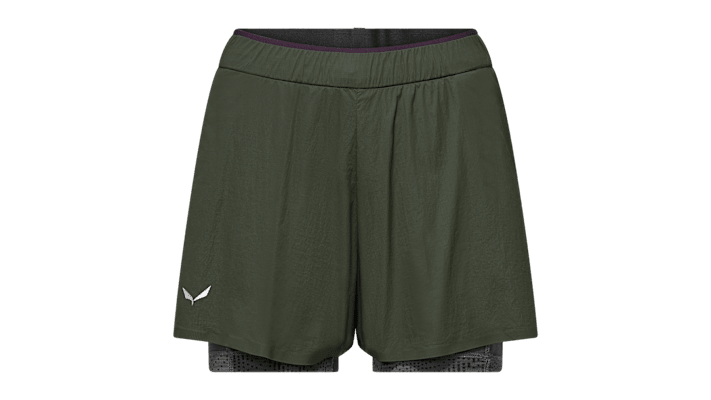 Die Pedroc DST 2in1 Shorts für Damen in der Farbe Dark Olive