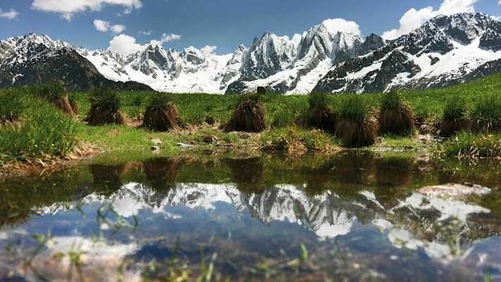 Oberhalb Soglio in den Bergeller Alpen im Kanton Graubünden