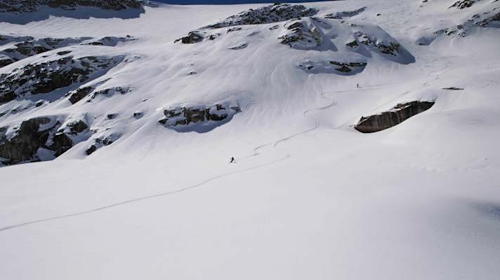Pulverglück: Abfahrt von der Hochfürleg im Stubachtal