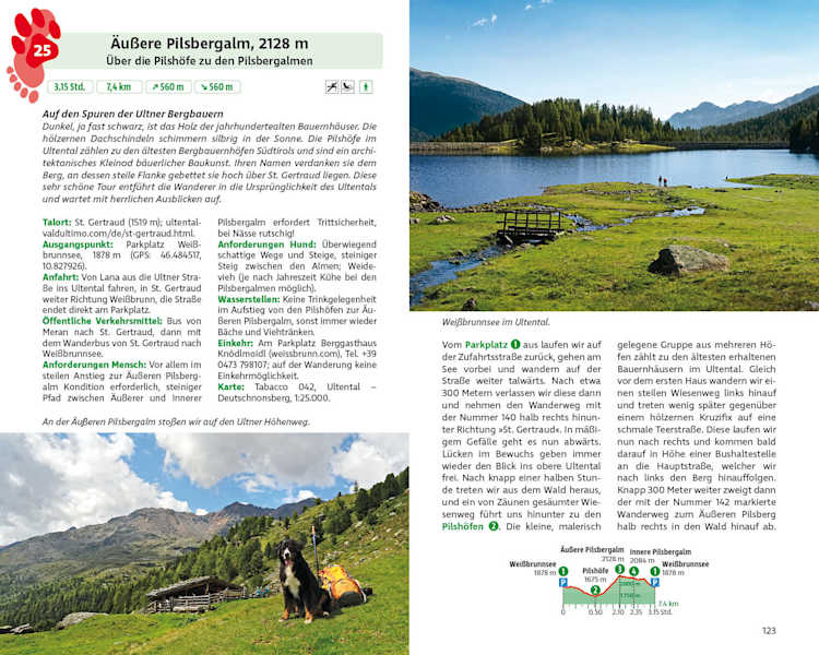 Die Tour „Vom Weißensee über die Pilshöfe zu den Pilsbergalmen“ aus dem Rother Wanderbuch „Wandern mit Hund – Südtirol“ - Teil 1