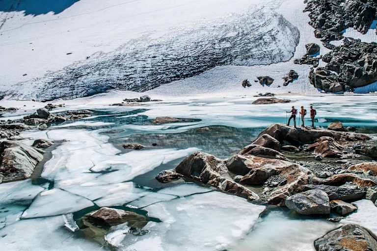 Gletschersee am Fuß des Turmferners in den Alpeiner Bergen