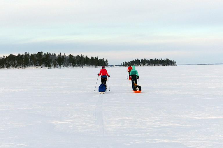 Skiwandern Inarisee Lappland