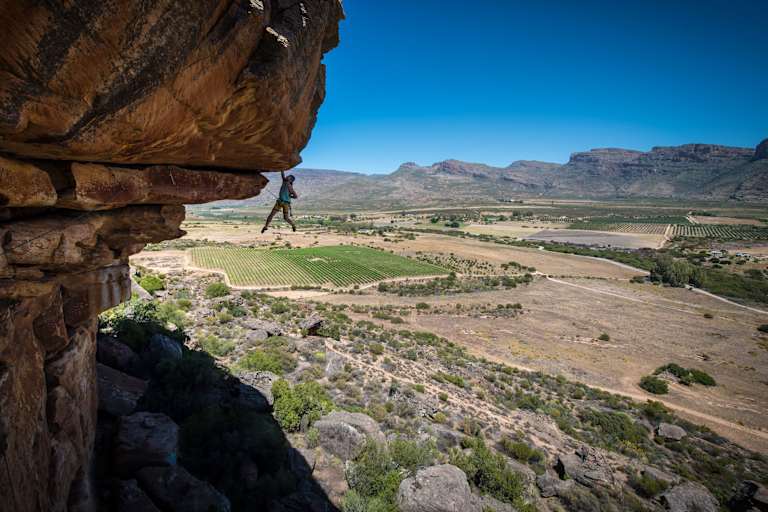 Tradklettern in den Rocklands, Südafrika