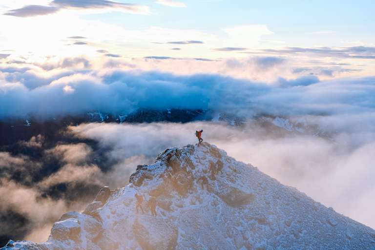 Gerlinde Kaltenbrunner am Hintergrat