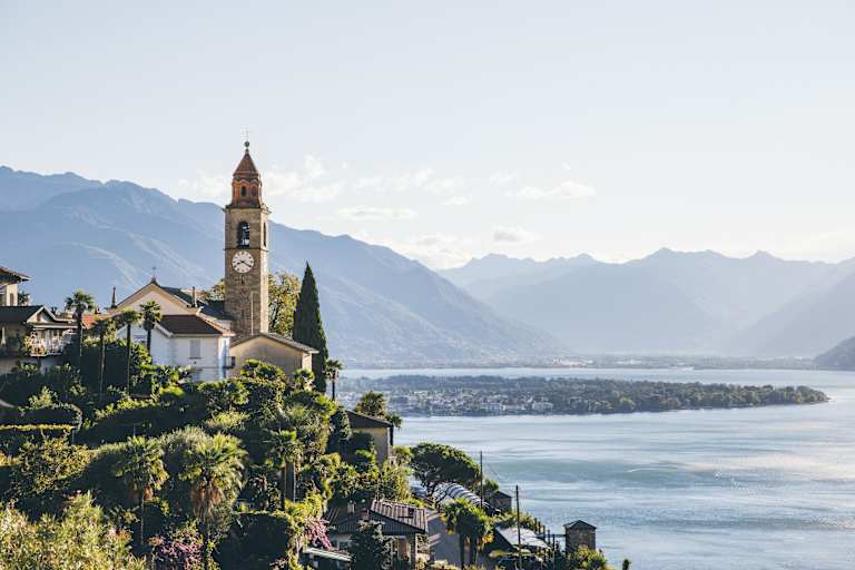 Der Ort Ascona am Lago Maggiore im Schweizer Tessin.