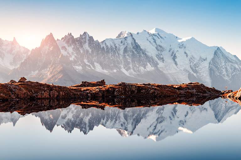 Mont Blanc bei Sonnenuntergang