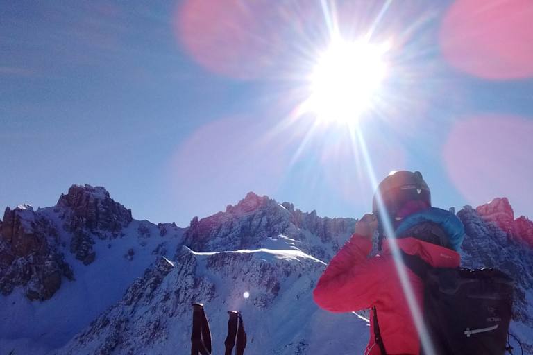 Gute Schneebedingungen in der Axamer Lizum in Tirol