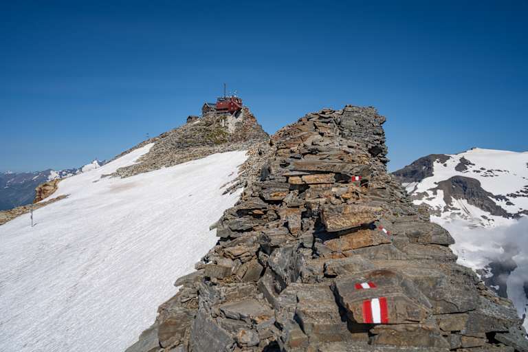 Grat am Hohen Sonnblick mit Zittelhaus