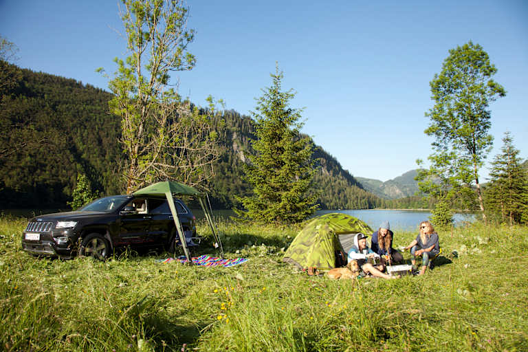 Zelten Campen in den Bergen