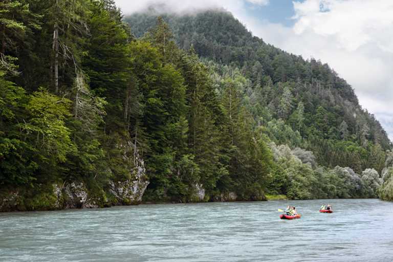 Kanufahren auf der Drau