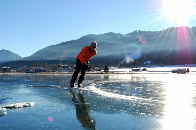 Eissport am Weissensee in Kärnten