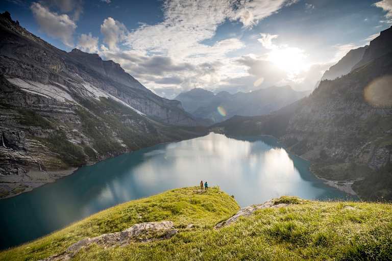 Der Öschinensee in den Berner Alpen war ein beliebtes Tourenziel im Vormonat Mai