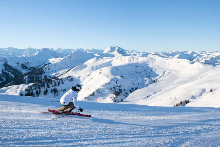 Skifahren im Gebiet KitzSki