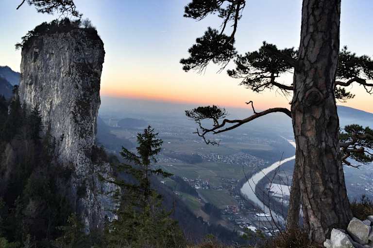 Blick vom Kleinen Barmstein Richtung Salzburg mit Großem Barmstein