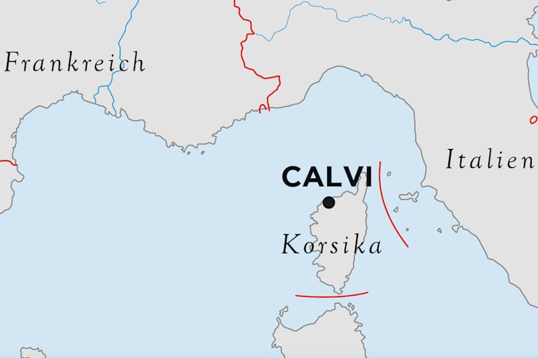 Korsika im Mittelmeer