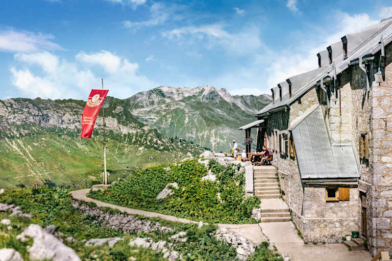 Das Prinz-Luitpold-Haus in den Allgäuer Alpen