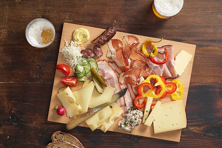 Brettljause auf der steirischen Grazerhütte 