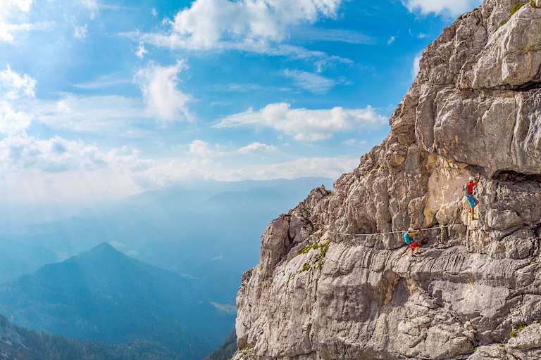 Über den Bert Rinesch-Klettersteig auf den Gipfel des Großen Priel