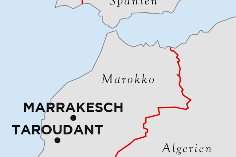 Karte Marokko
