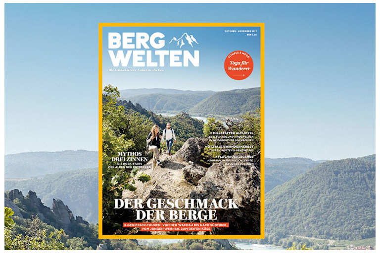 Wandern in der Wachau: Cover des Bergwelten Magazins (Oktober/November 2017)