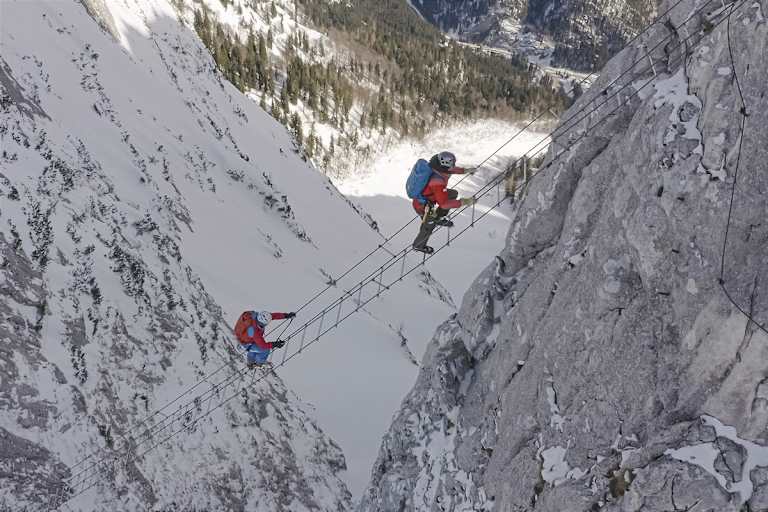 Donnerkogel-Klettersteig im Winter