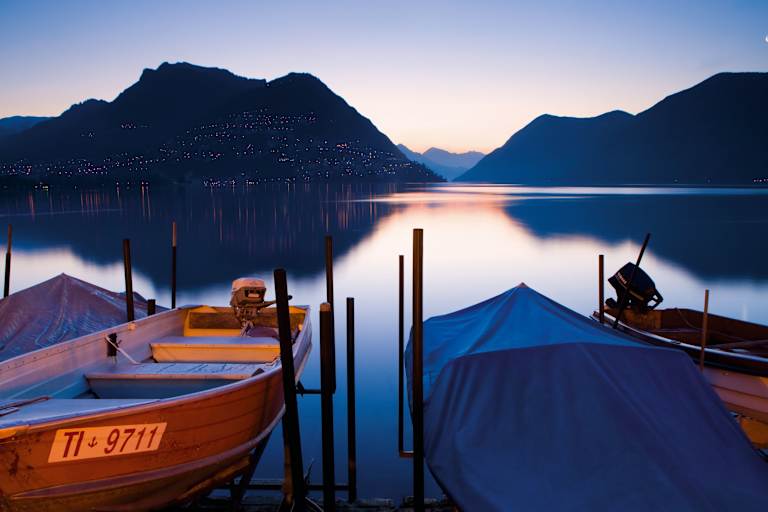 Foto: Blick auf den Luganersee von Paradiso
