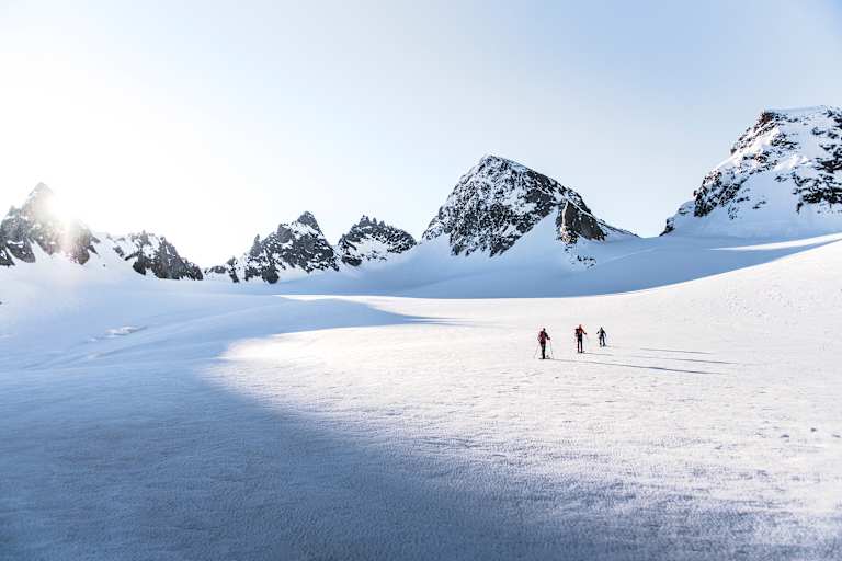Skihochtour: Abfahrt